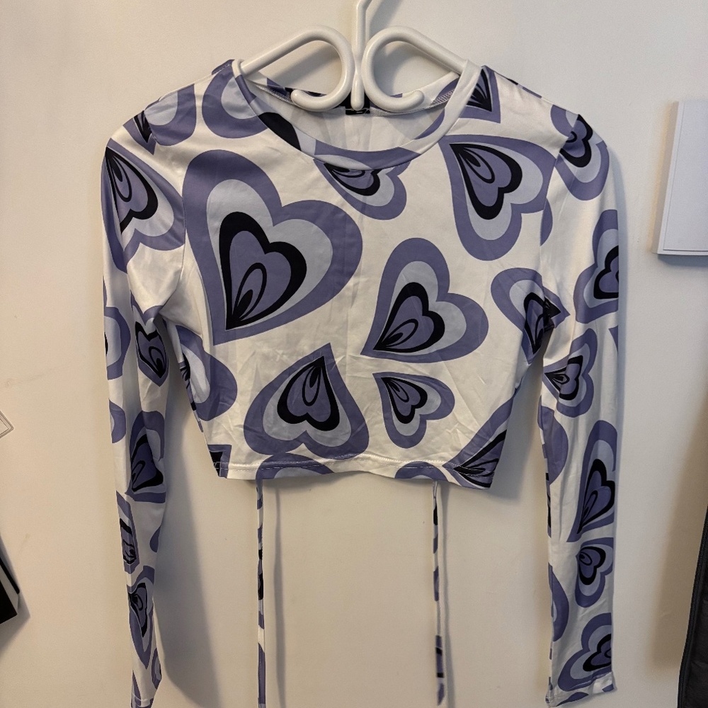 CROP top heart design